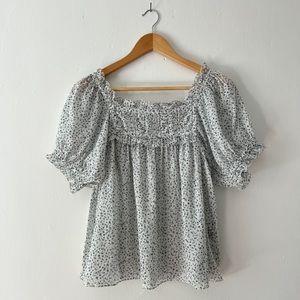 Dôen XS Frances Top Baby Blue Kate Floral